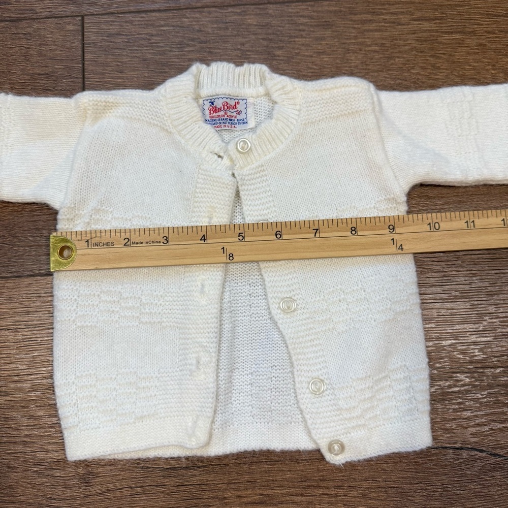VINTAGE Blue Bird infant cardigan - Picture 5 of 6